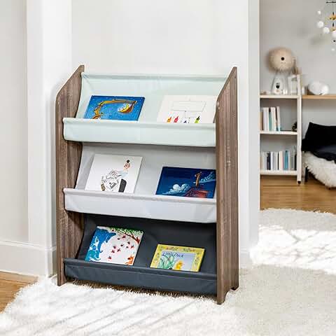 Kids Brown Bookshelf, 38x30x10 inches