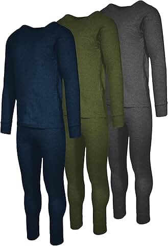Men's 2 or 6 Piece Long Sleeve and Pant Thermal Underwear Set