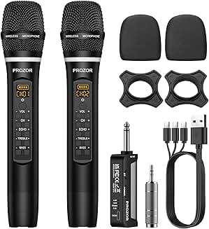 UHF Wireless Microphone with Volume and Echo Control