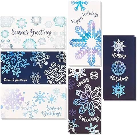 36 Snowflake Winter Money Envelopes for Cash Gifts