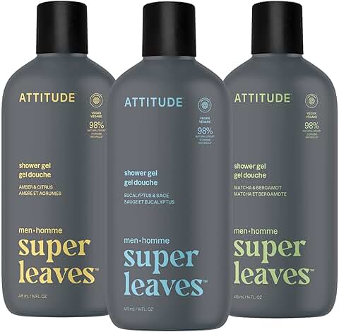 Men's Shower Gel Set, Natural Ingredients, Paraben-Free