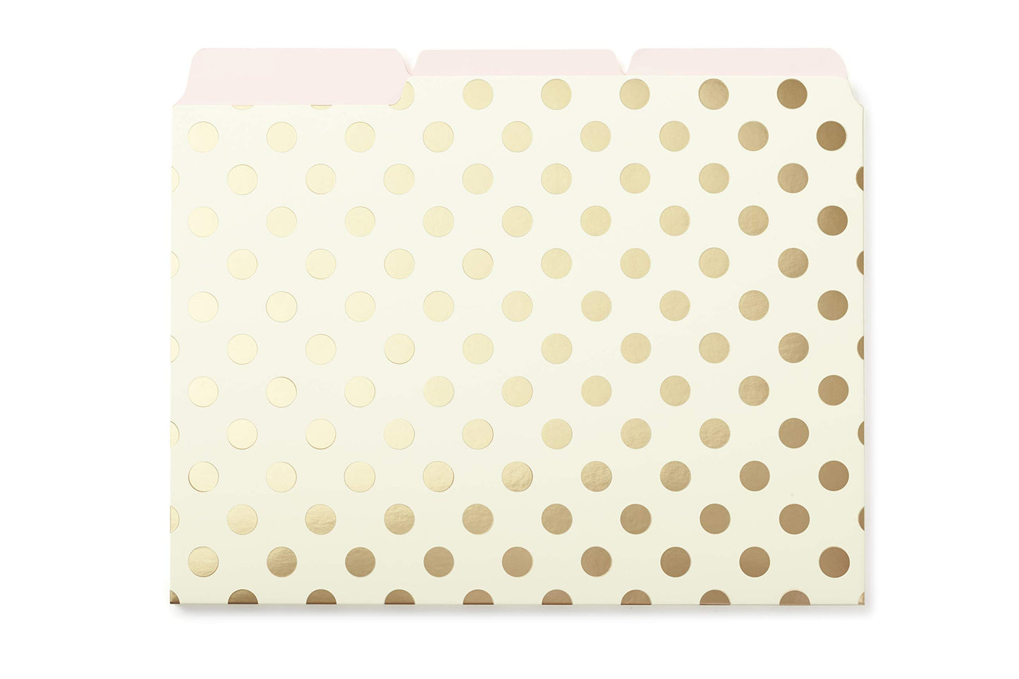 Set of 6 Gold Dot Letter File Folders