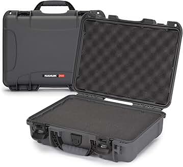 Lightweight Waterproof Camera Case with Foam, Graphite
