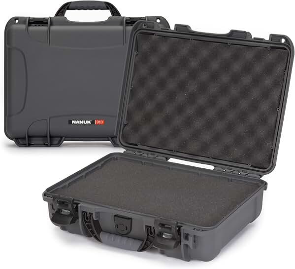 Lightweight Waterproof Camera Case with Foam, Graphite