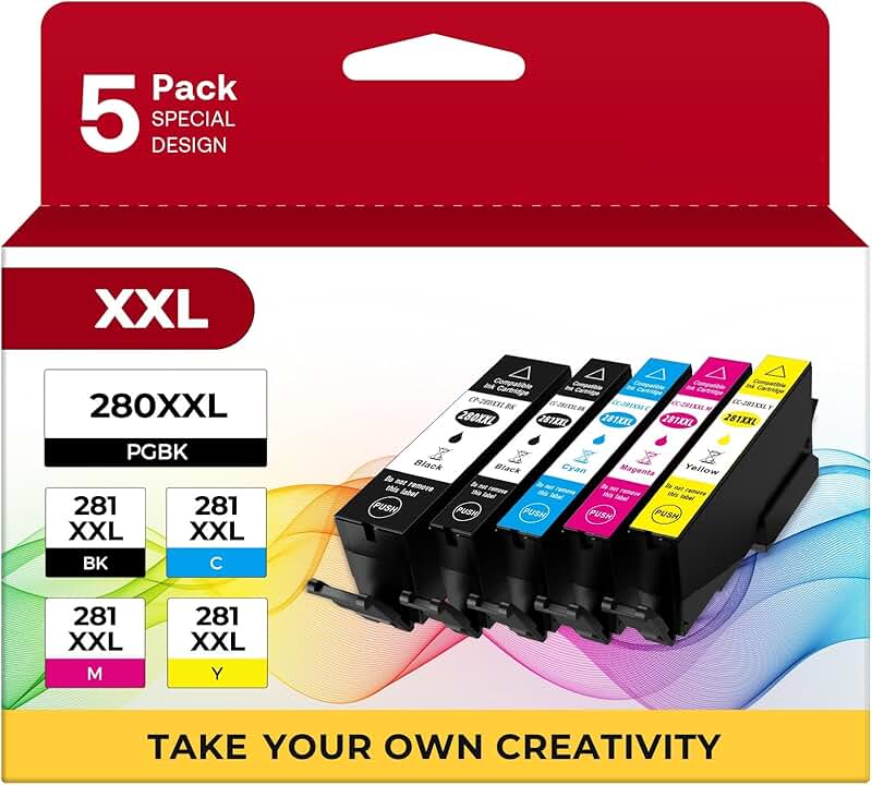 Five-Color Ink Cartridge Set for Compatible Printers