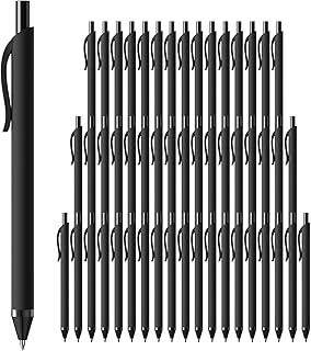 Bulk Pack of 50 Black Ink Ballpoint Pens
