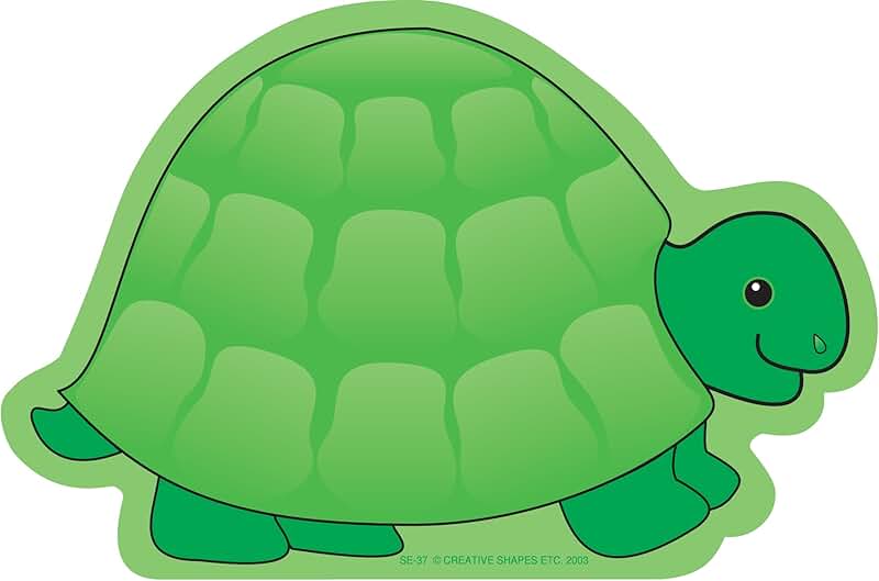 Large turtle-shaped notepad with 50 sheets for notes and reminders