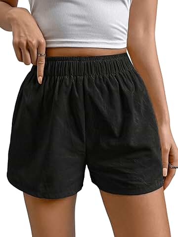 Women's Casual Boxer Shorts with Pockets