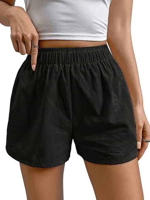 Women's Casual Boxer Shorts with Pockets