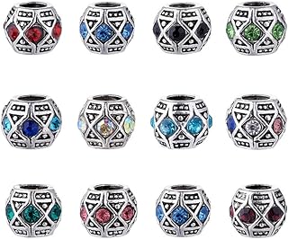 Multi-Color Alloy Rondelle Beads for Jewelry Making