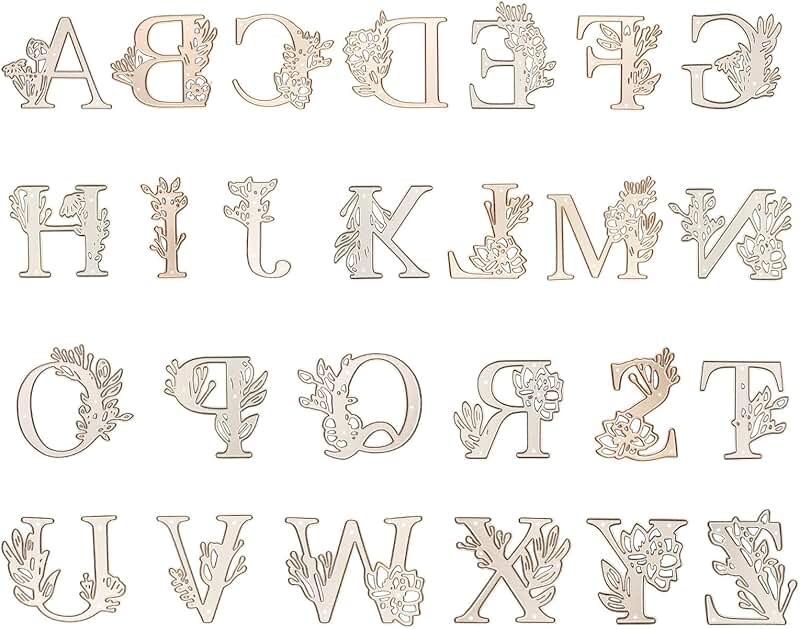 Letters and Numbers Die Cuts for Card Making and Scrapbooking