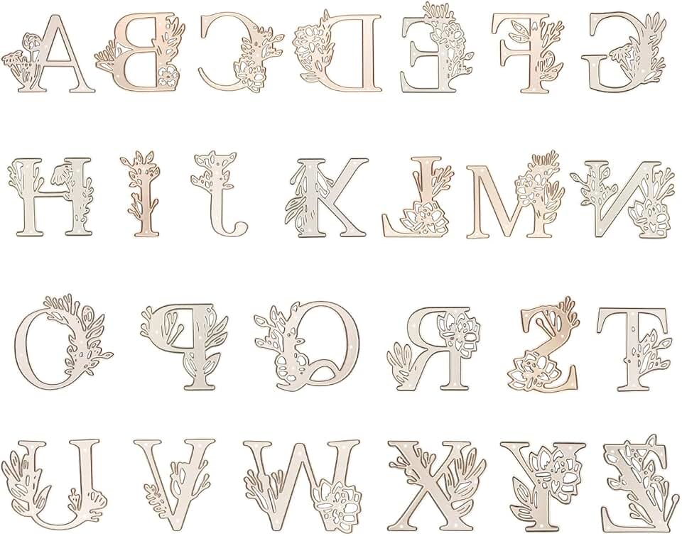 Letters and Numbers Die Cuts for Card Making and Scrapbooking