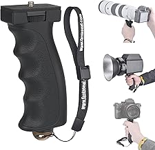 Ergonomic Camera Hand Grip and Video Light Mount