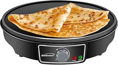 Black electric griddle with standard size