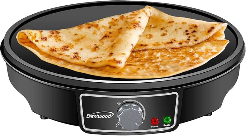 Black electric griddle with standard size