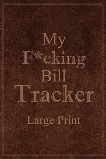 Large Print Monthly Bill Tracker and Reminder