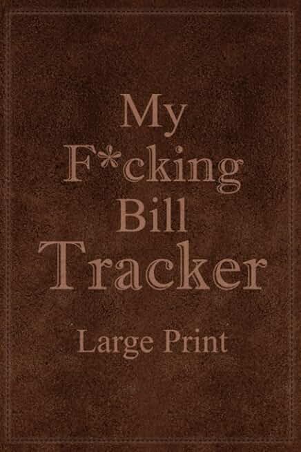 Large Print Monthly Bill Tracker and Reminder
