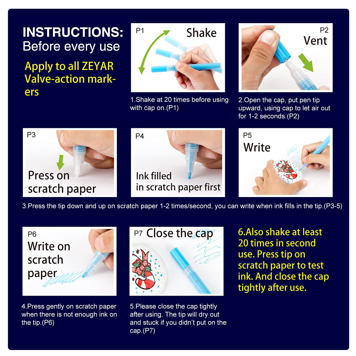 Acrylic Paint Pens Extra Fine 24 Colors