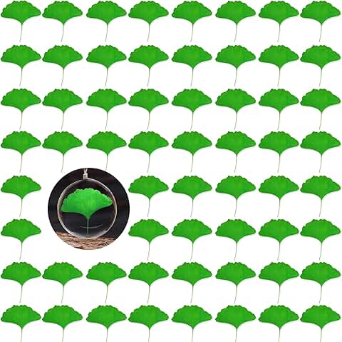 42 Pieces of Green Dried Pressed Flowers and Leaves