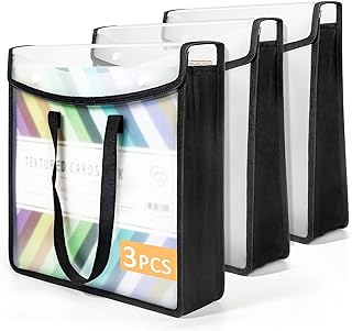 Expandable black scrapbook paper storage organizer, 3-pack