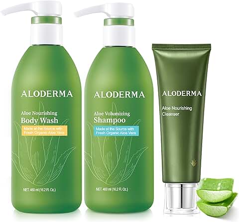 3-Piece Aloe Shower Set for Hydration and Nourishment