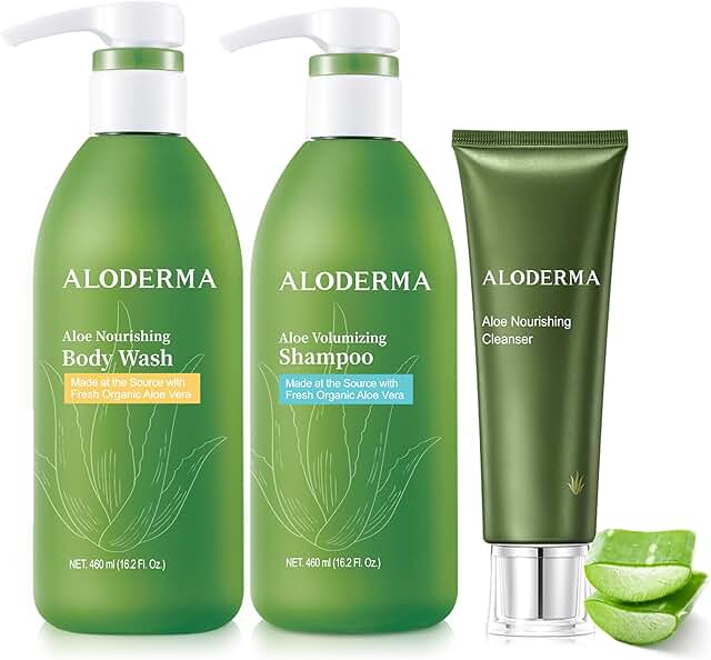 3-Piece Aloe Shower Set for Hydration and Nourishment