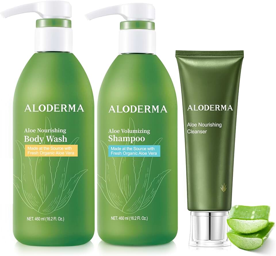 3-Piece Aloe Shower Set for Hydration and Nourishment