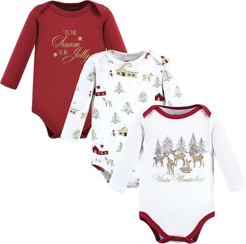 Baby girls' cotton long-sleeve bodysuits pack