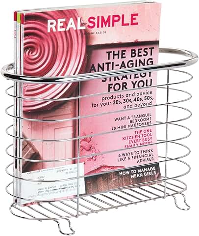 Steel magazine holder for home and office storage
