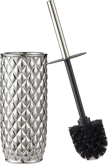 Ceramic Toilet Brush Set with Pineapple Pattern