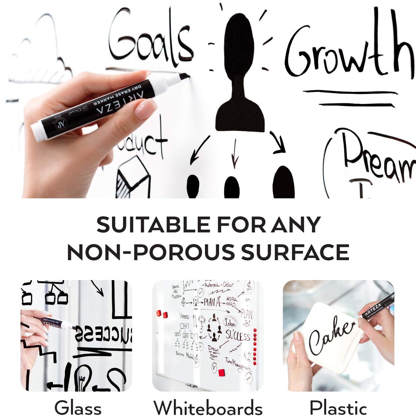 Bulk Pack of 52 Black Dry Erase Markers