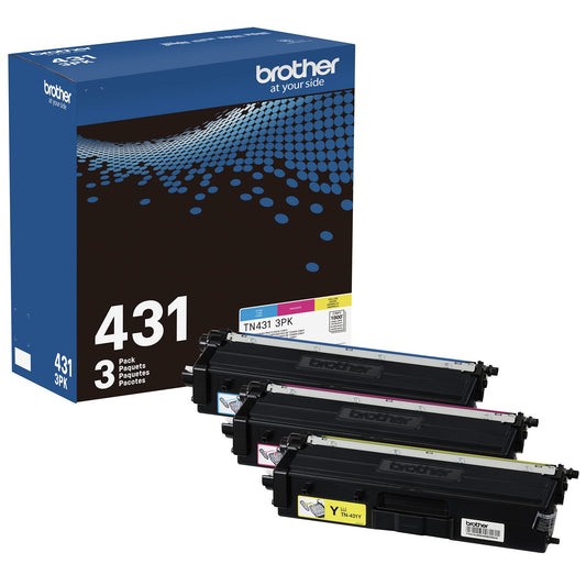TN-431 3-Pack Cyan Magenta Yellow Standard Yield