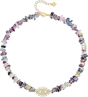 Colorful Pearl and Gemstone Evil Eye Necklace