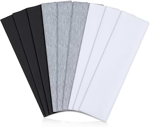 Set of 9 soft, stretchy cotton headbands for women