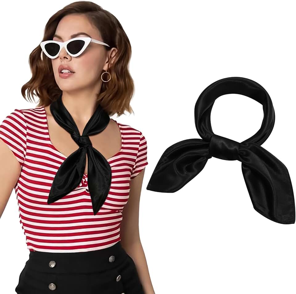 Small Satin Neck Scarf for Women