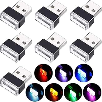 7-Piece Mini USB LED Interior Light Kit