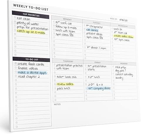 Weekly Planner Pad with To Do List and Habit Tracker