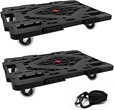 Two Large Furniture Dollies with Wheels and Rope