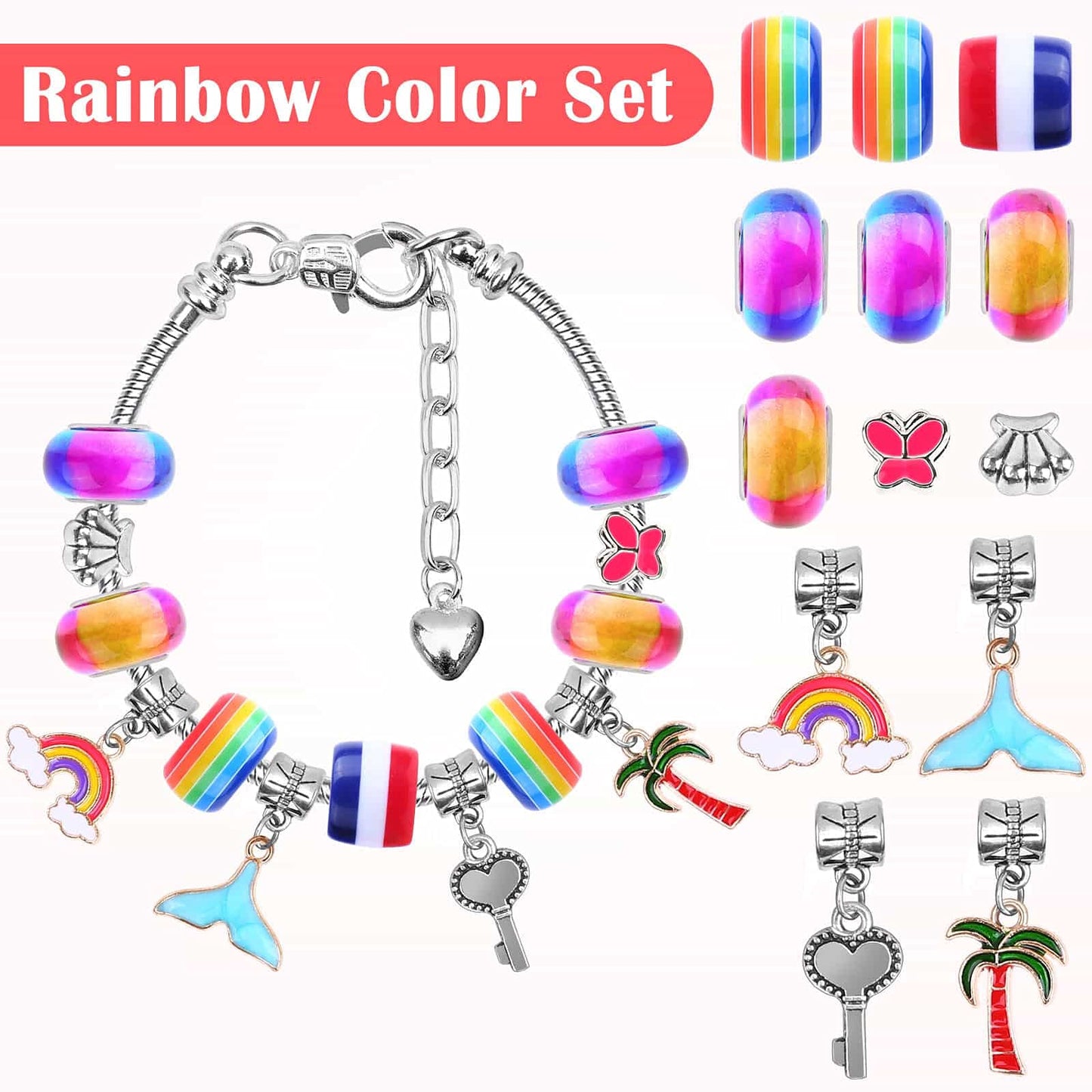 DIY Charm Bracelet Making Kit for Girls and Beginners