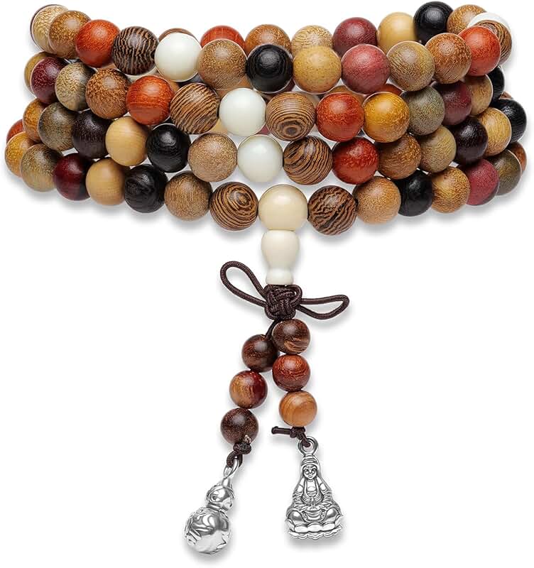 Handcrafted Wooden Bead Prayer Bracelet for Men and Women