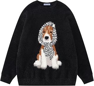 Cute Dog Graphic Oversized Knit Sweater