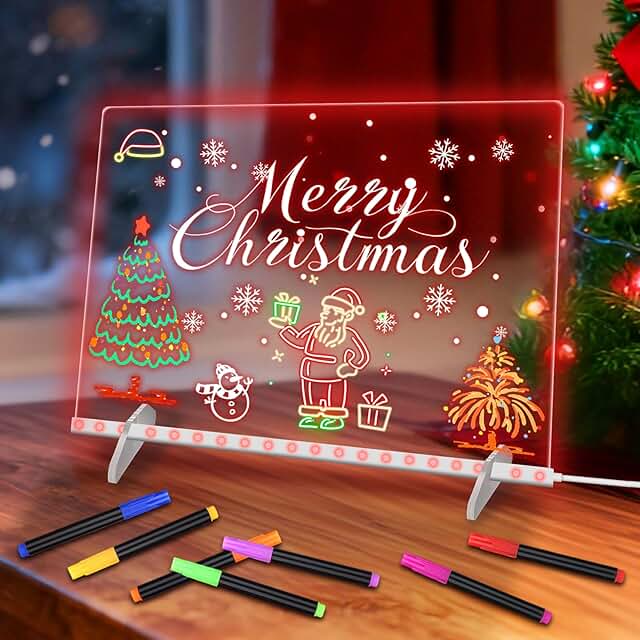 Colorful LED Acrylic Dry Erase Board with Stand