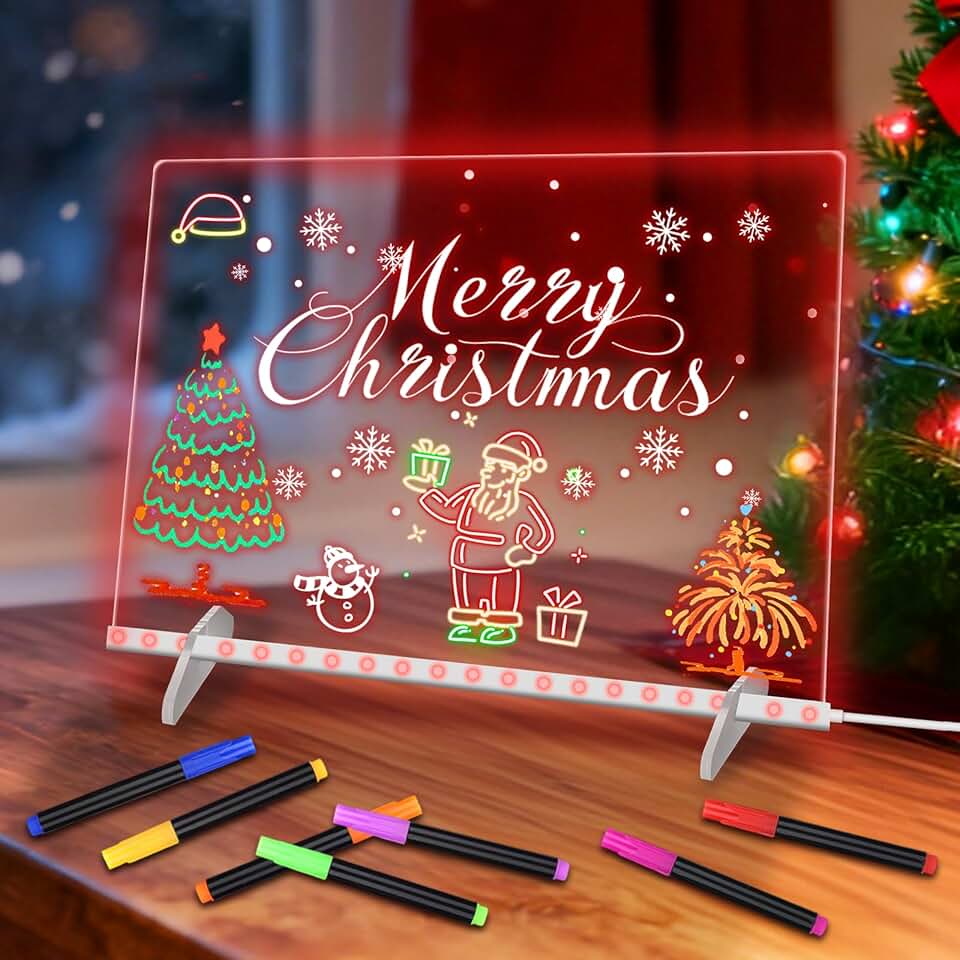 Colorful LED Acrylic Dry Erase Board with Stand