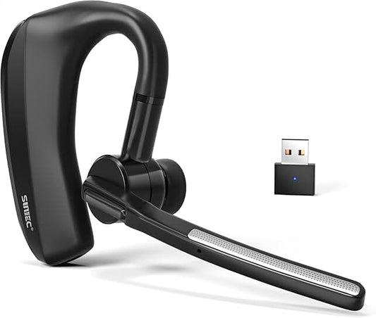 Wireless single ear headset with mic and noise canceling
