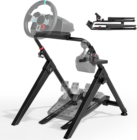 Foldable Racing Wheel Stand for Sim Racing Games
