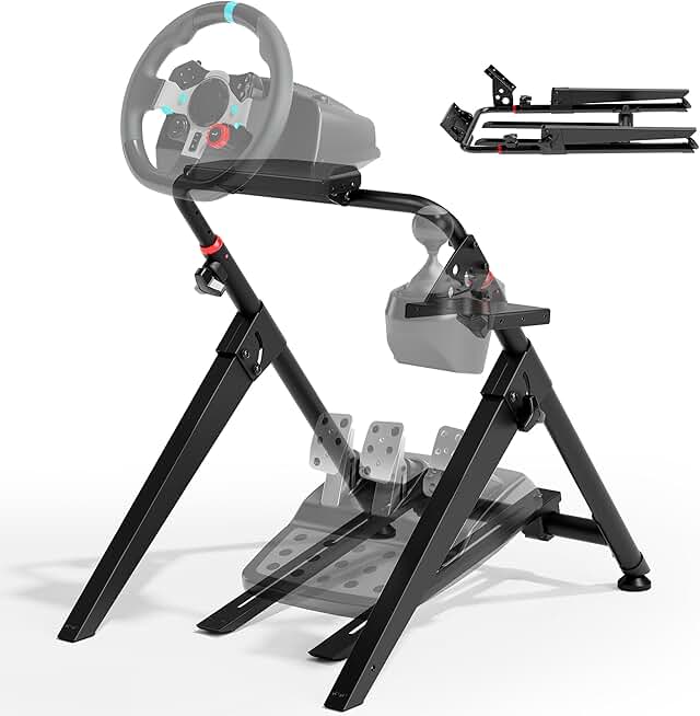 Foldable Racing Wheel Stand for Sim Racing Games
