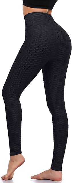 Women's High Waist Textured Yoga Pants