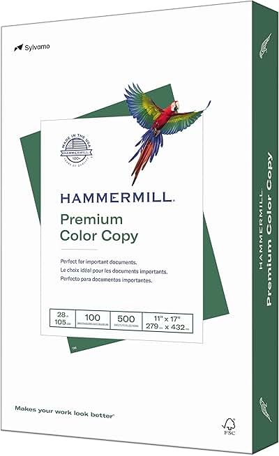 Premium 11x17 Color Copy Paper, 28 lb, 100 Bright