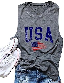 Women’s Patriotic 4th of July Star and Stripes Tank Top