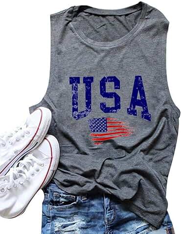 Women’s Patriotic 4th of July Star and Stripes Tank Top
